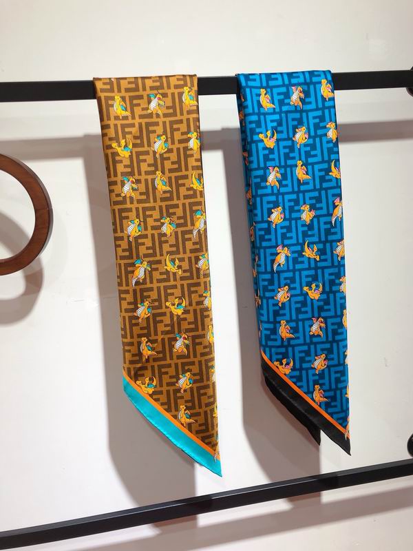 Fendi silk scarf 90X90cm E15 (12)